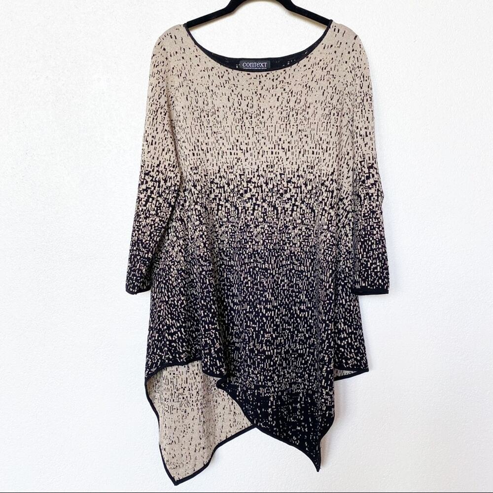 Lord & Taylor Context Shimmer Pullover Sweater Top Size Medium